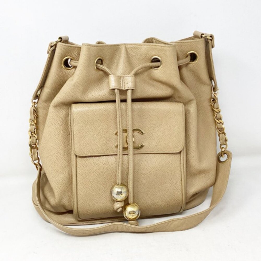 Chanel #8J46QG Caviar Bucket Bag